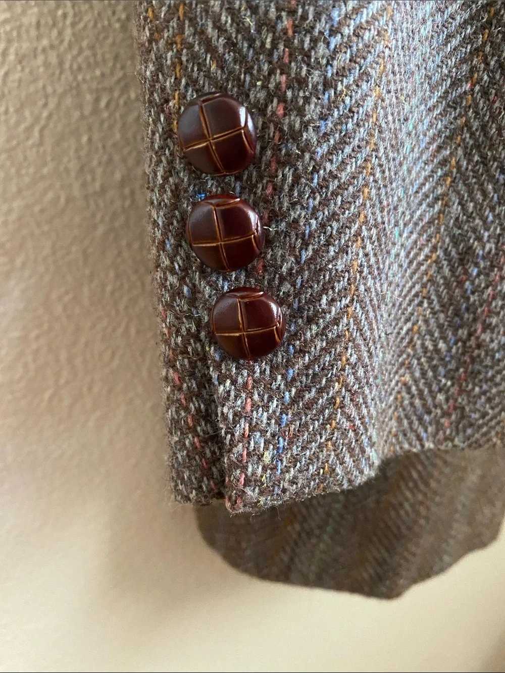 Vintage Austin Manor Multi-Color Brown Blazer, chest 23”